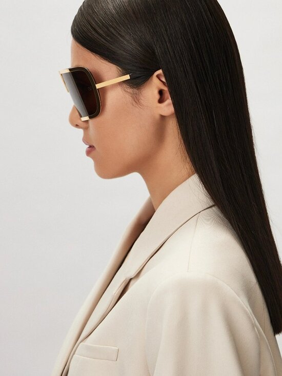 Valentino Women Sunglasses Titanium Gold Brown AR Mask V-ROMASK VLS-120B 146 main image 9